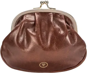 Maxwell Scott - Womens Luxury Leather Ball Clasp Coin Pouch Pocket Wallet - Made from Italian Full Grain Hides - The Sabina
