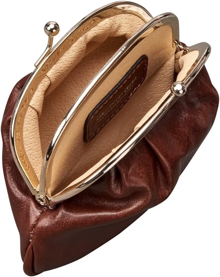 Maxwell Scott - Womens Luxury Leather Ball Clasp Coin Pouch Pocket Wallet - Made from Italian Full Grain Hides - The Sabina