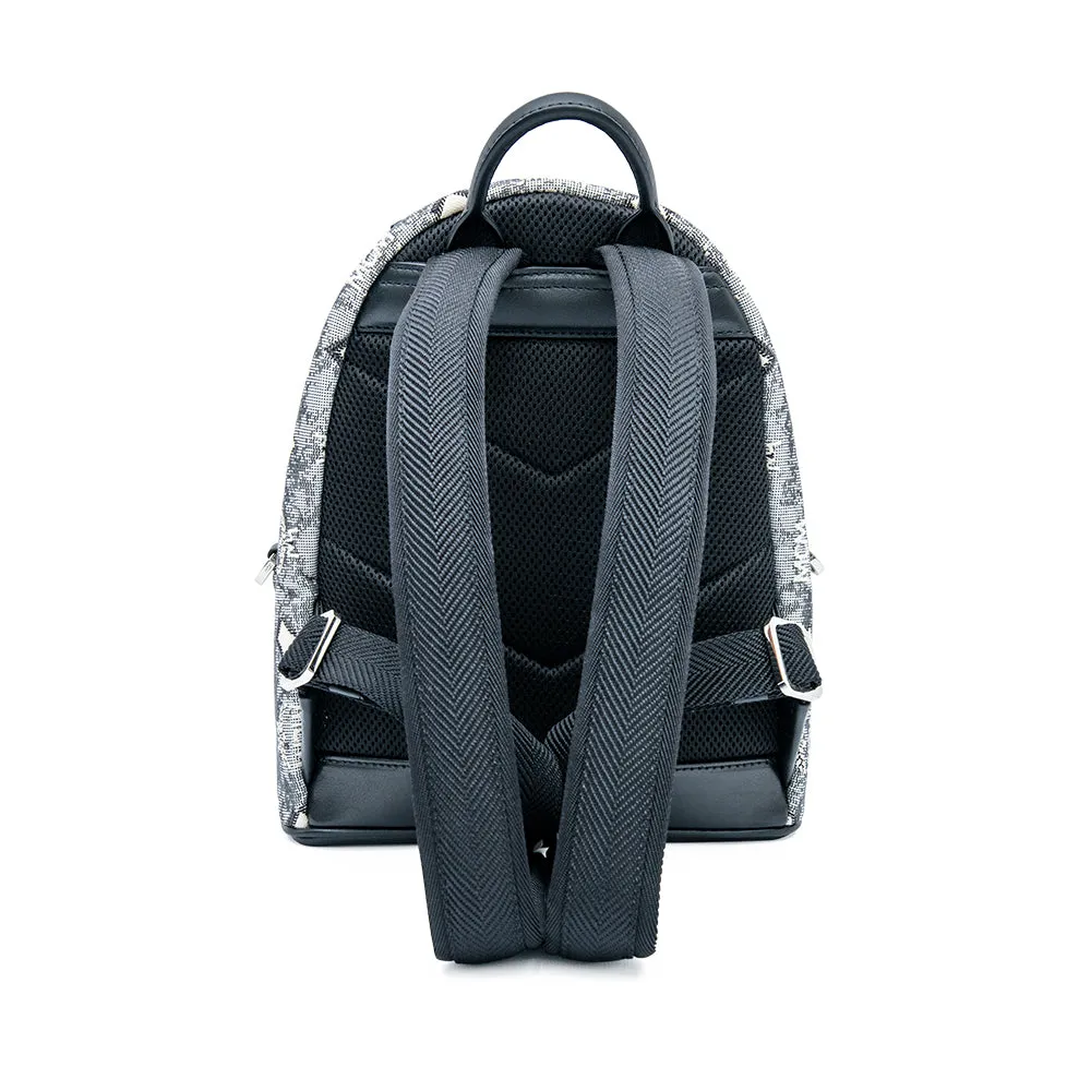 MCM Vintage Monogram Jacquard Backpack Bag Grey  Mini