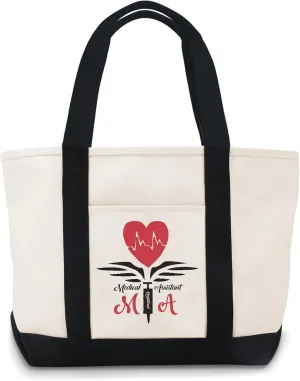 Medical Assistant Canvas Tote Bag Canvas Bag For Women Lightweight Reusable Grocery Shopping Cloth Bags