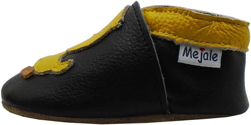 Mejale Baby Shoes Soft Sole Leather Crawling Moccasins Cartoon Star Infant Toddler First Walker Slippers