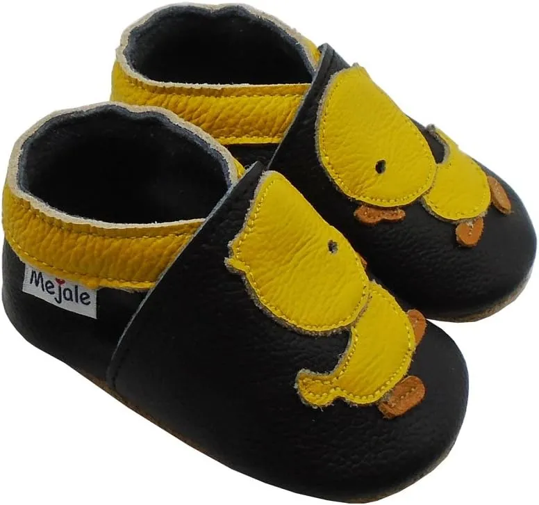 Mejale Baby Shoes Soft Sole Leather Crawling Moccasins Cartoon Star Infant Toddler First Walker Slippers