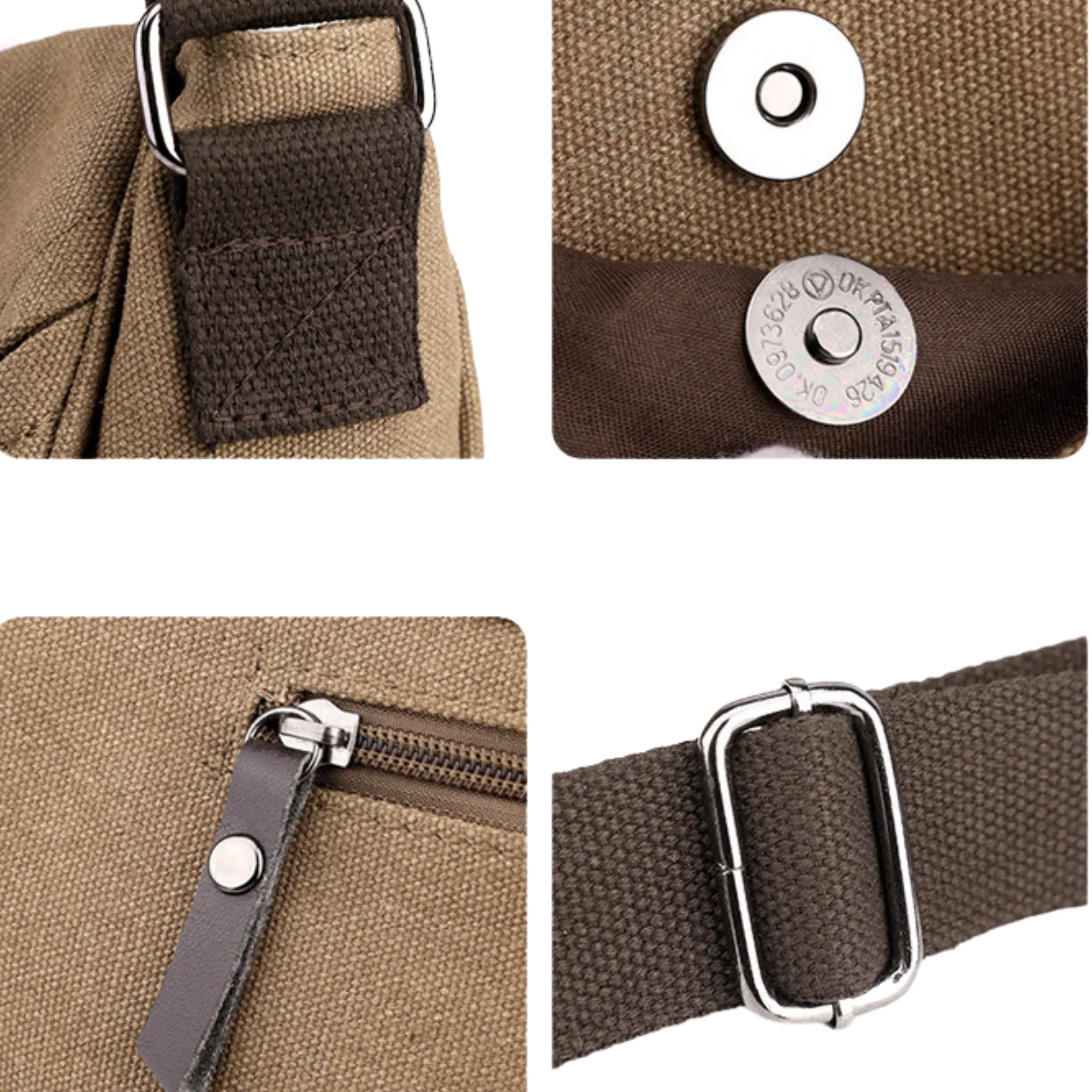 Men’s & Women’s Canvas Crossbody Messenger Satchel