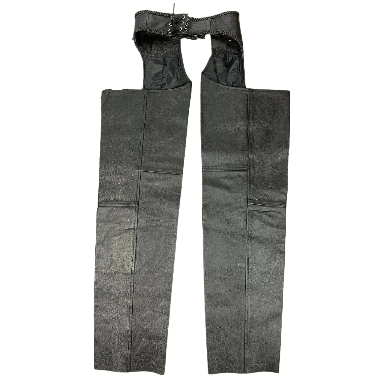 Men's Black Leather Chaps Western Cowboy Fringe Chaps LBCP320