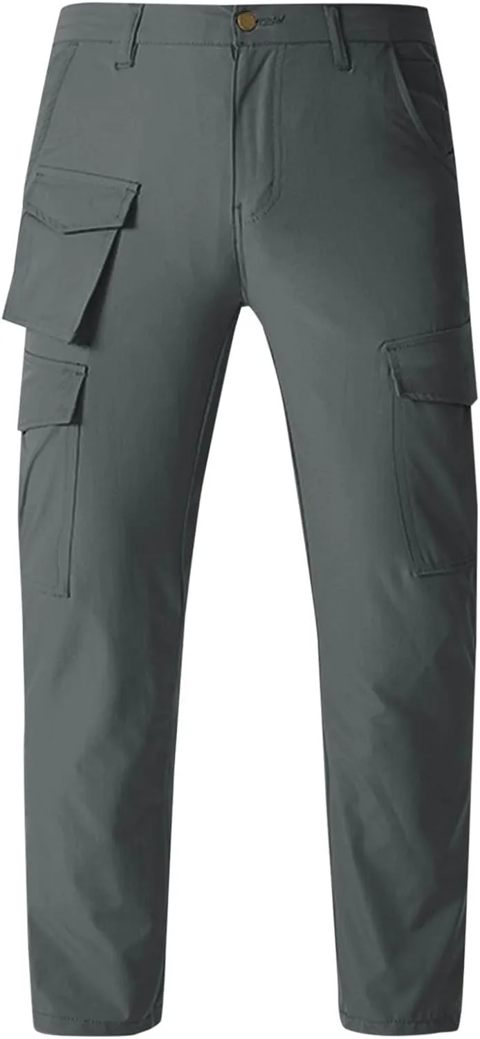 Men's Tactical Pants Multi Pockets Hiking Cargo Pants Stretch Outdoor Excursion Pants Work Motorcycle Trousers