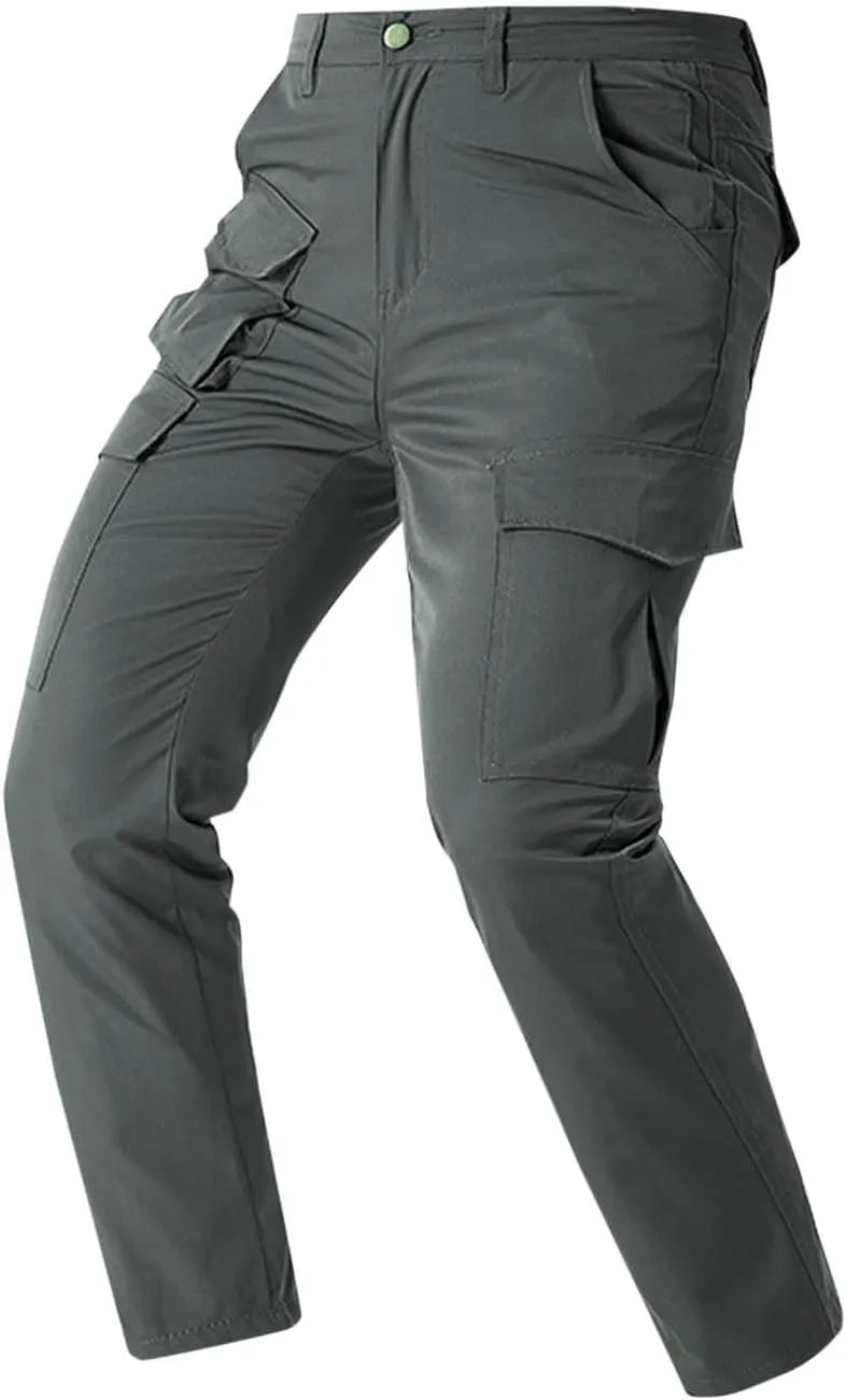 Men's Tactical Pants Multi Pockets Hiking Cargo Pants Stretch Outdoor Excursion Pants Work Motorcycle Trousers