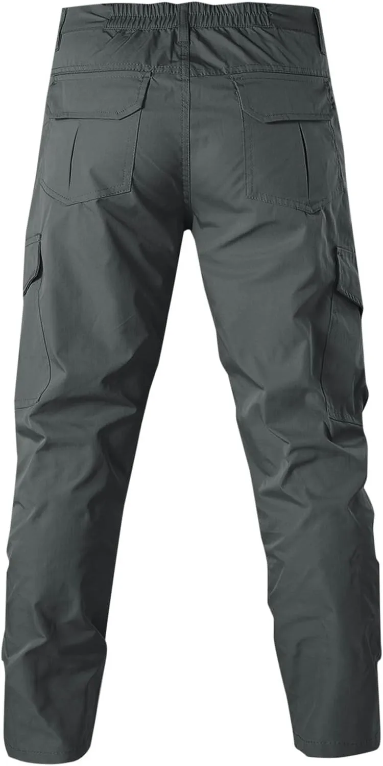 Men's Tactical Pants Multi Pockets Hiking Cargo Pants Stretch Outdoor Excursion Pants Work Motorcycle Trousers