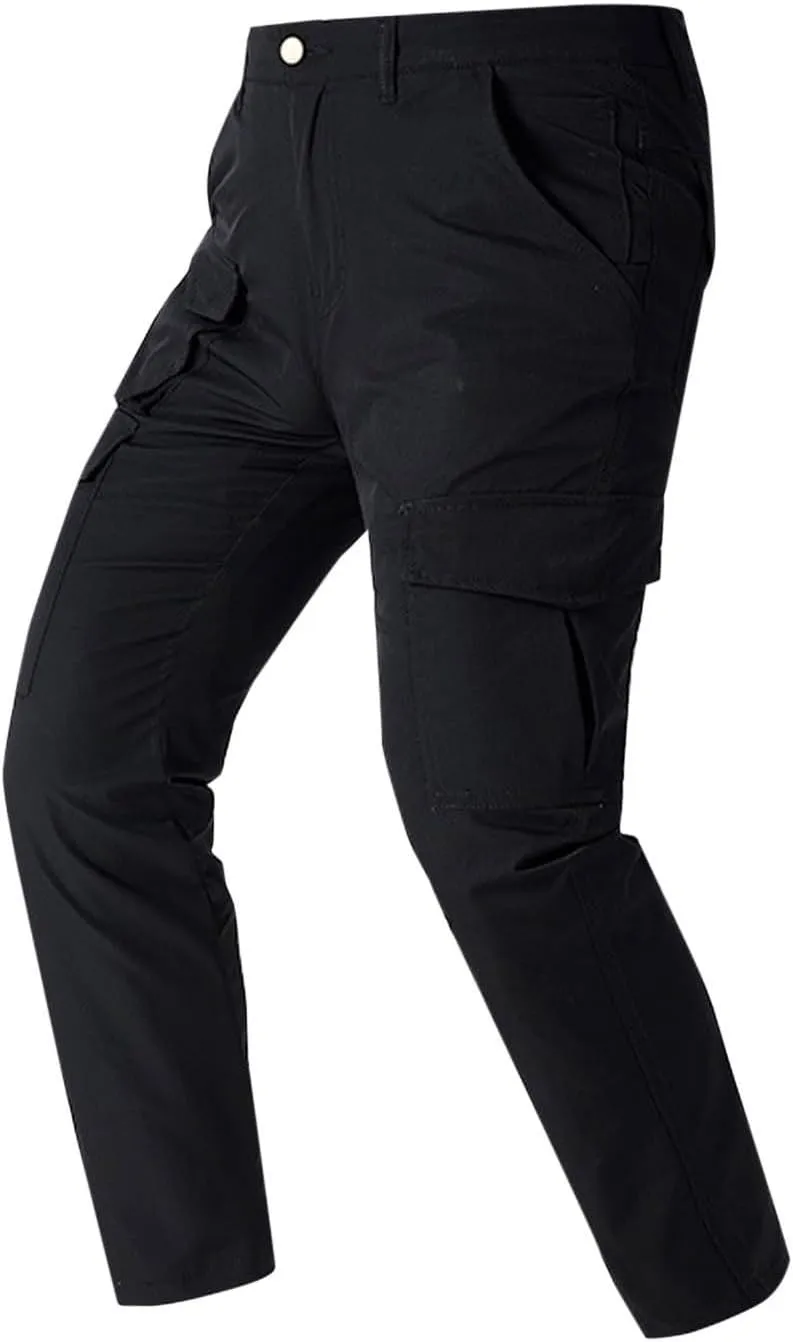 Men's Tactical Pants Multi Pockets Hiking Cargo Pants Stretch Outdoor Excursion Pants Work Motorcycle Trousers