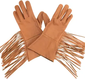 MEN'S WESTERN FRINGE Leather GAUNTLETS