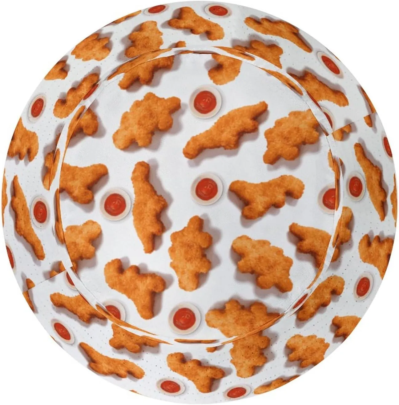 Mercuryelf Chicken Nuggets Bucket Hat Gifts for Men Women, Unisex Packable Sun Cap, Fashion Fisherman Hat Summer Outdoor