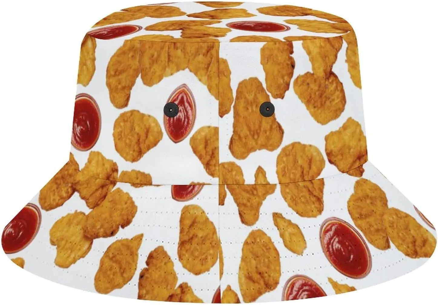 Mercuryelf Chicken Nuggets Bucket Hat Gifts for Men Women, Unisex Packable Sun Cap, Fashion Fisherman Hat Summer Outdoor