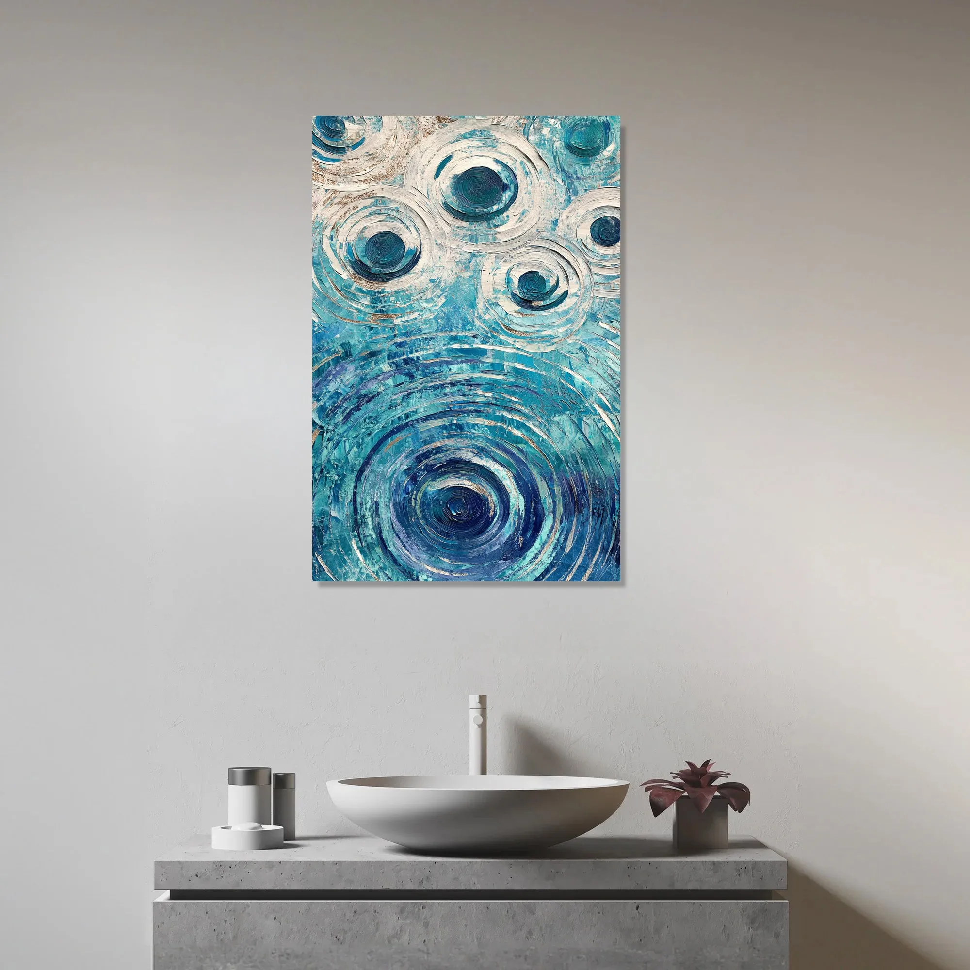 Metallic Ripples Canvas