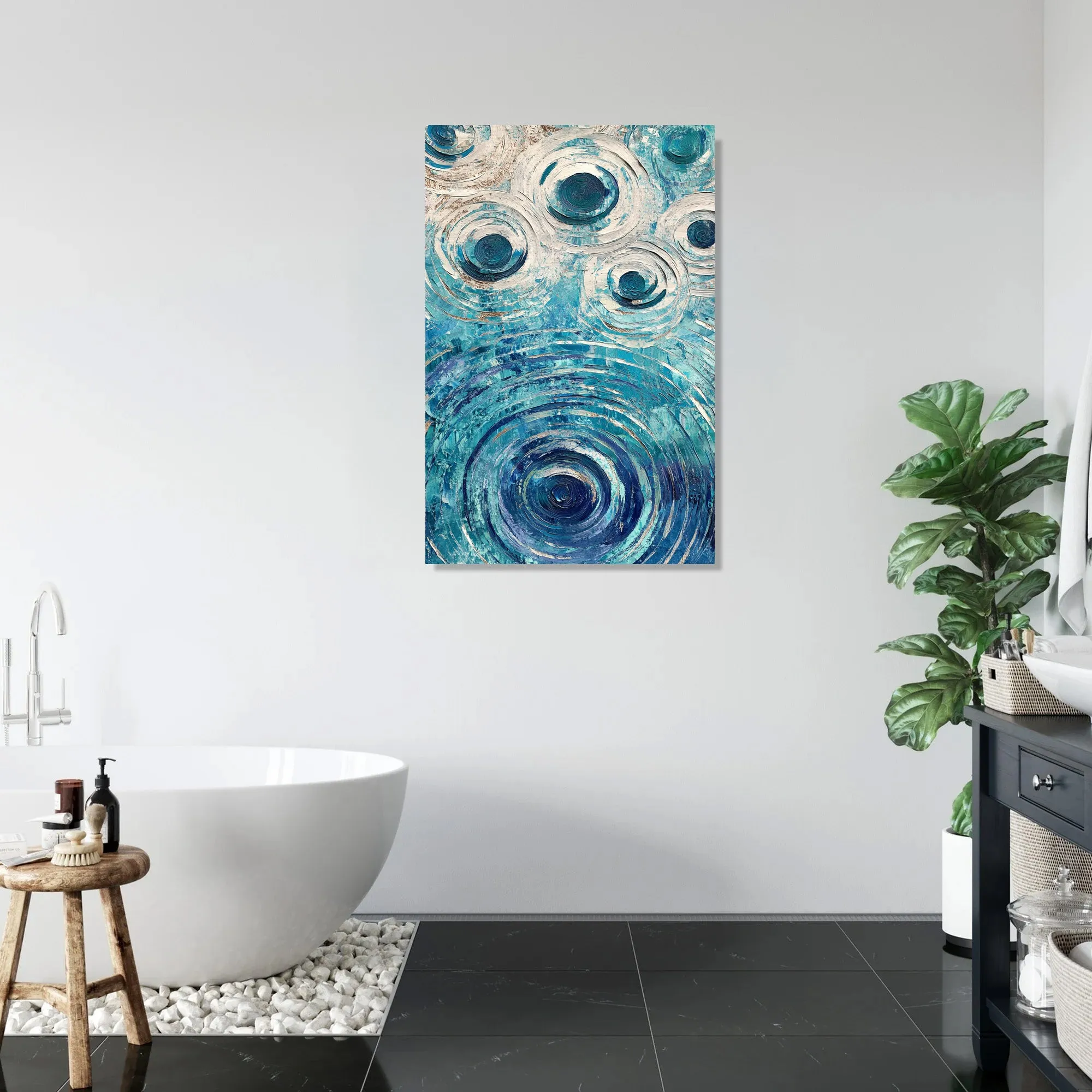 Metallic Ripples Canvas