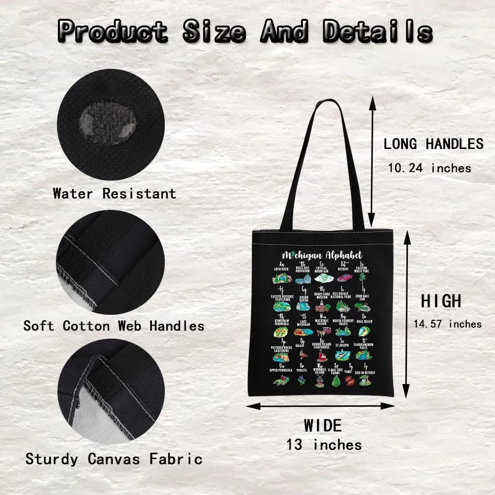 MI Alphabet Tote Bag MI Tate Gift MI Tourism Bag MI Keepsake Gift Reusable Shopping Bag