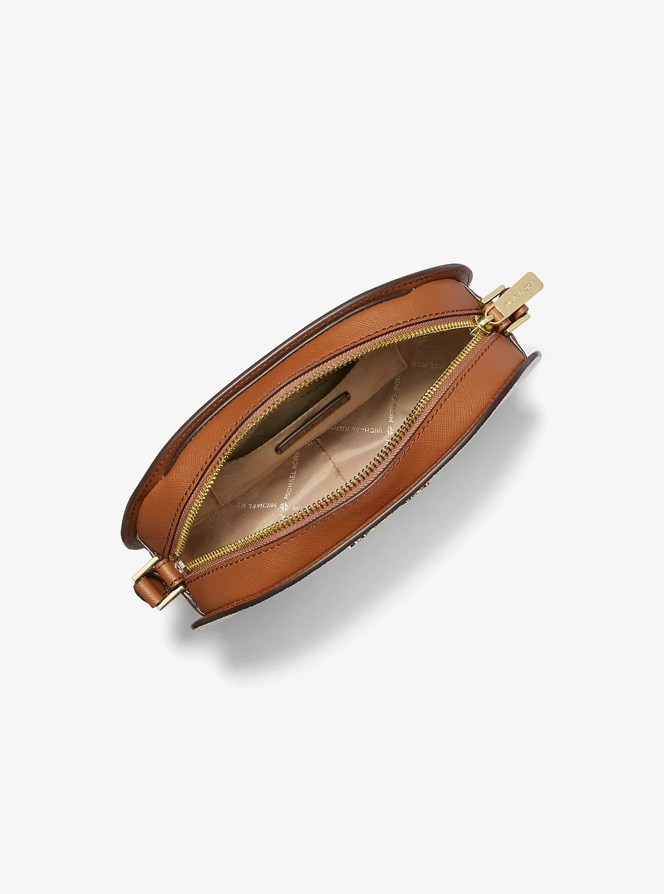 Micheal Kors Jet Set Travel Medium Signature Logo Crossbody Bag Brown