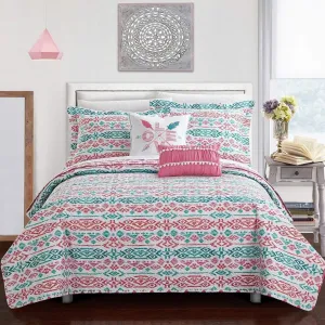 Millie 5 Piece Reversible Quilt Set