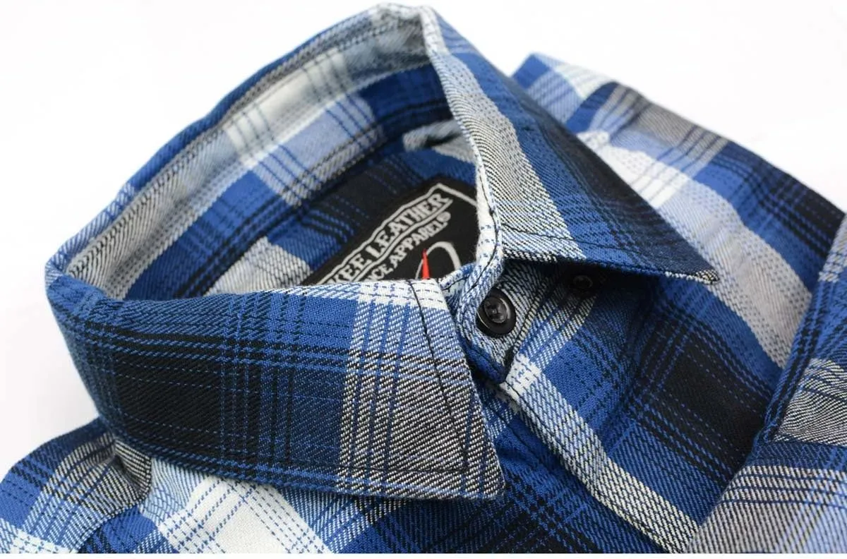 Milwaukee Leather Men’s Casual Cotton Flannel Plaid Long Sleeve Button Down Cotton Shirts