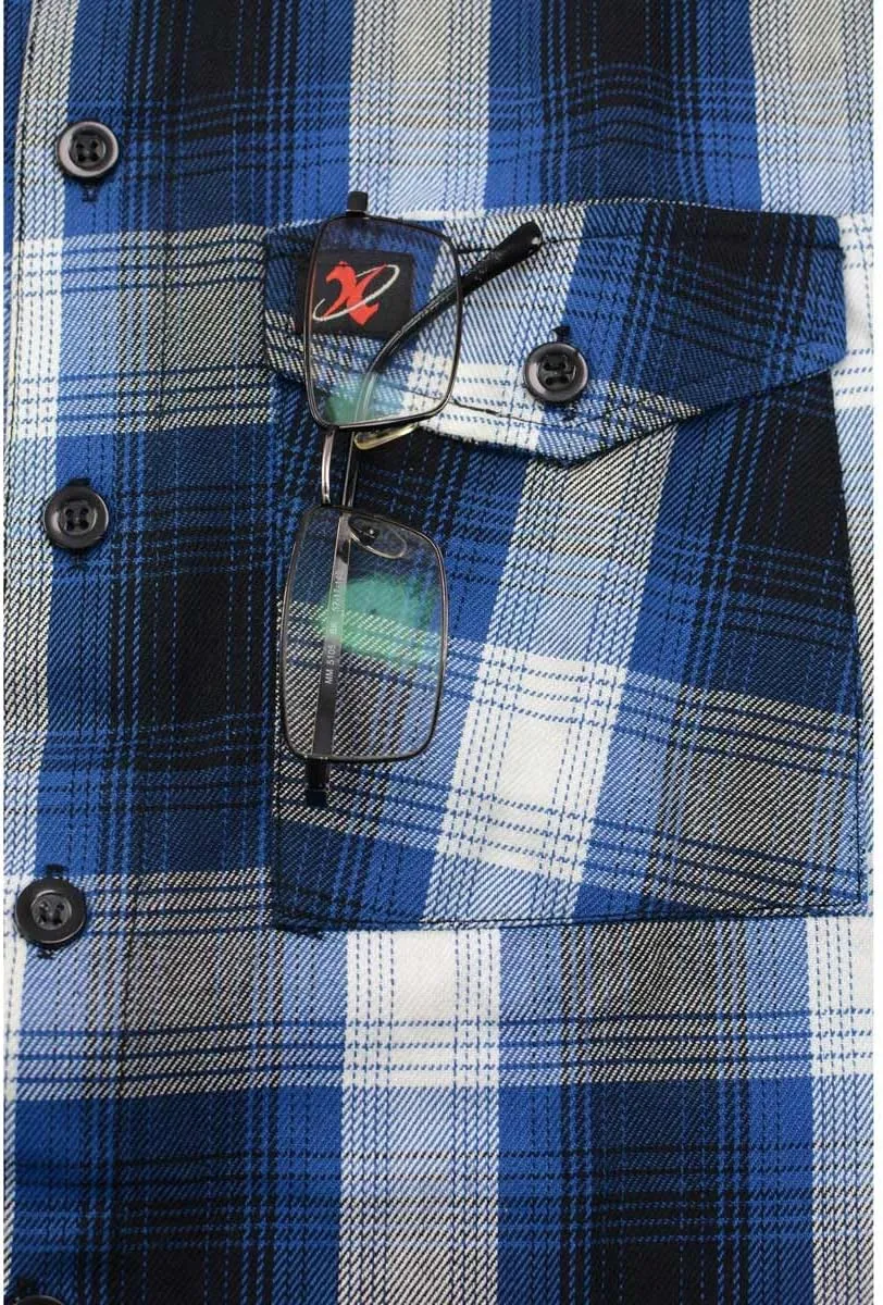 Milwaukee Leather Men’s Casual Cotton Flannel Plaid Long Sleeve Button Down Cotton Shirts