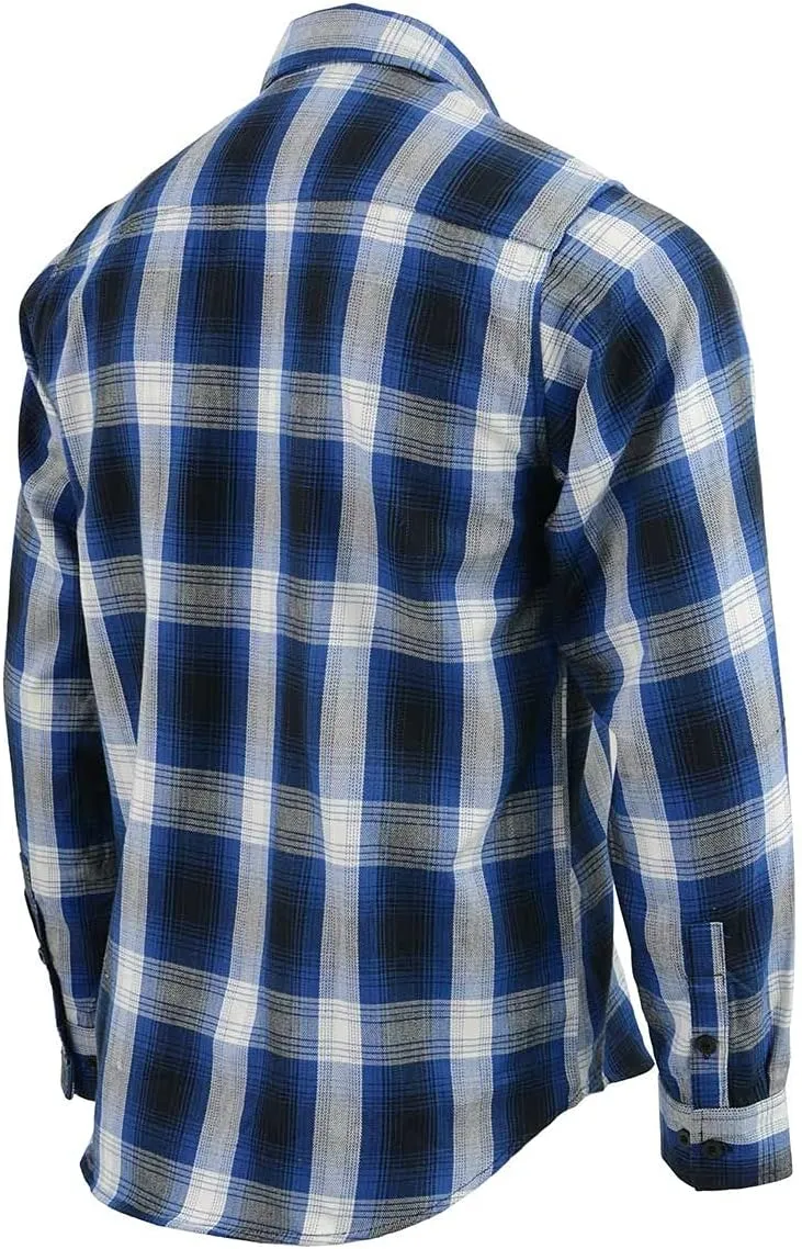 Milwaukee Leather Men’s Casual Cotton Flannel Plaid Long Sleeve Button Down Cotton Shirts