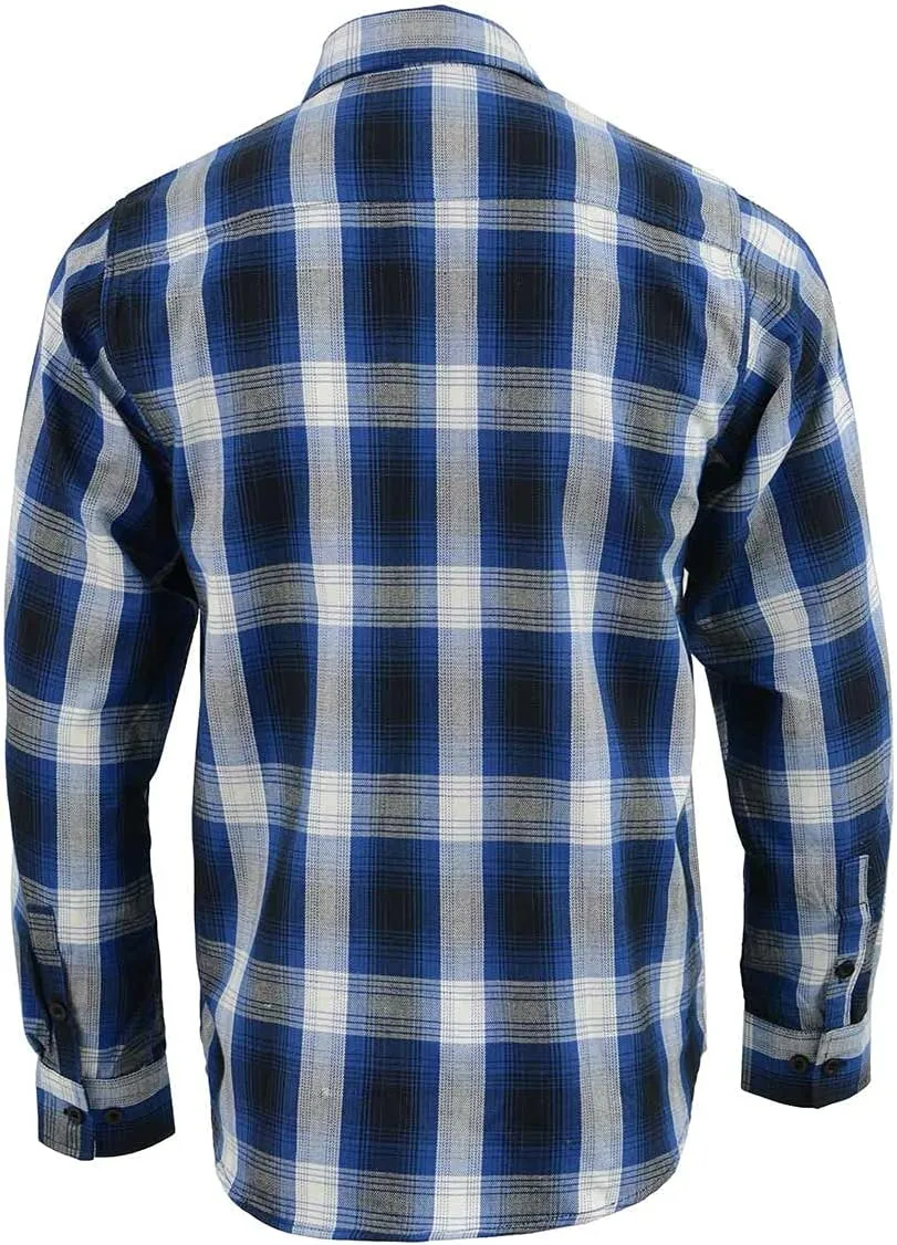 Milwaukee Leather Men’s Casual Cotton Flannel Plaid Long Sleeve Button Down Cotton Shirts