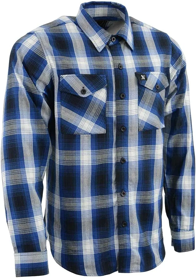 Milwaukee Leather Men’s Casual Cotton Flannel Plaid Long Sleeve Button Down Cotton Shirts