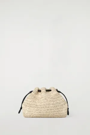 Mini Cavatelli Straw Clutch Bag