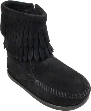 Minnetonka Children's Double Fringe Side Zip Boot