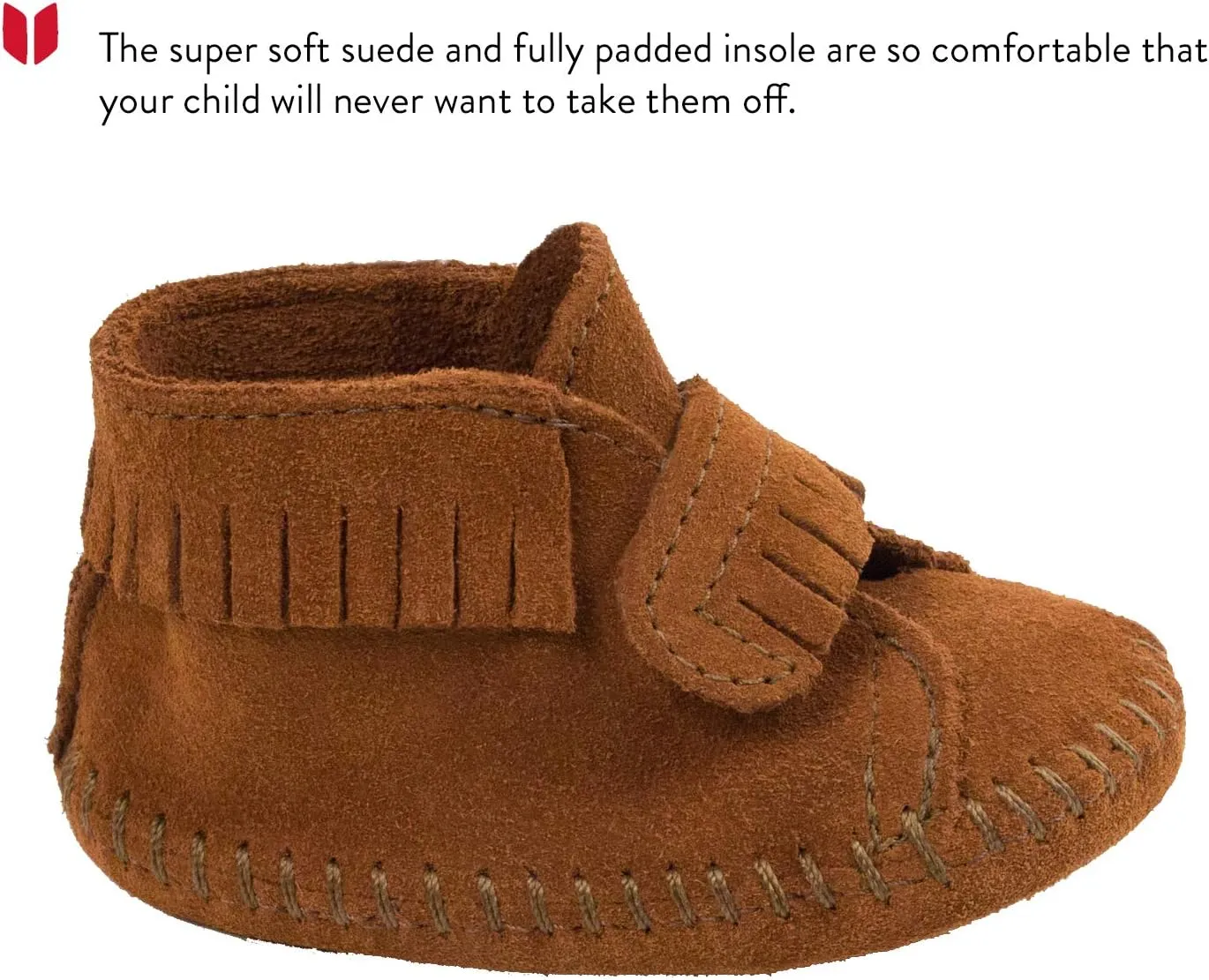 Minnetonka Front Strap Bootie (Infant/Toddler)