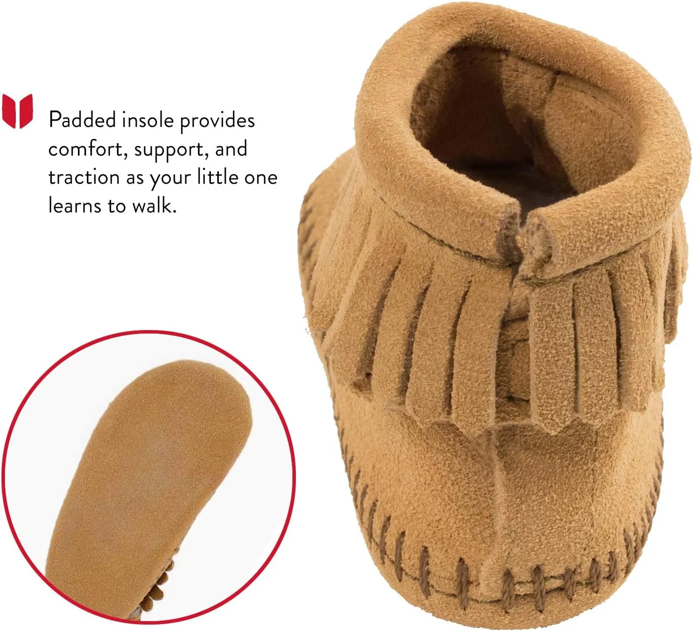 Minnetonka Velcro Back Flap Bootie (Toddler)