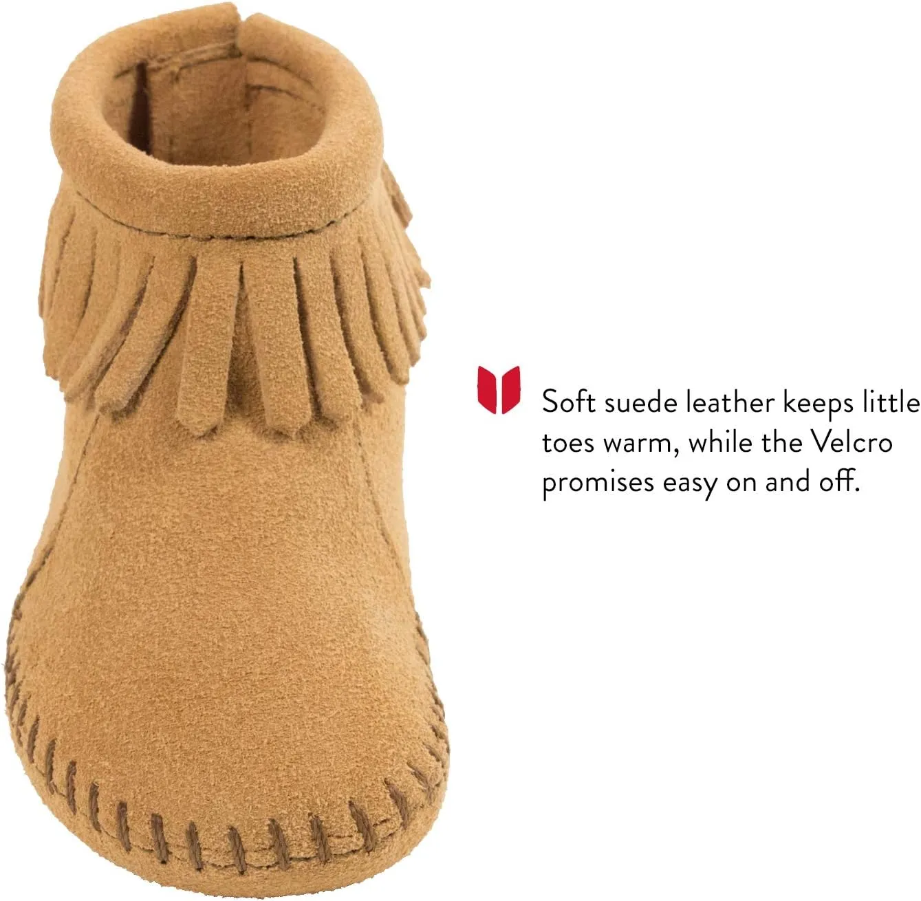 Minnetonka Velcro Back Flap Bootie (Toddler)