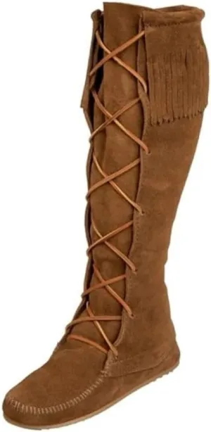 Minnetonka Women's Front Lace Knee High Boots