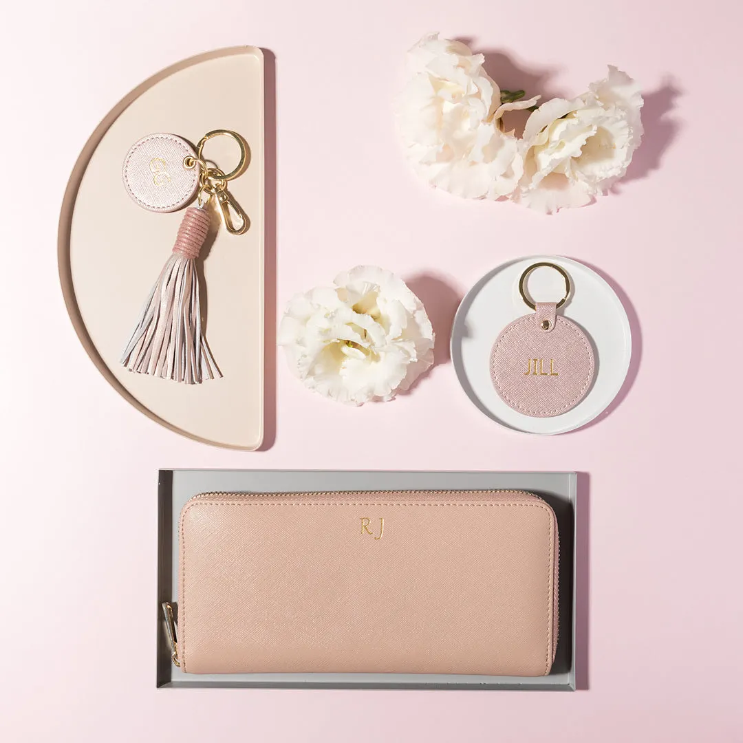 Miss Emily Circle Keyring Rose Gold
