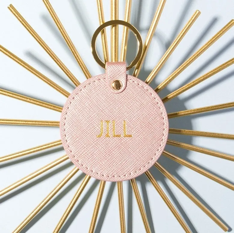 Miss Emily Circle Keyring Rose Gold