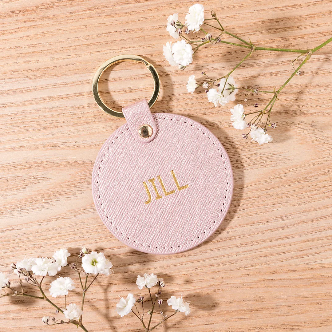 Miss Emily Circle Keyring Rose Gold