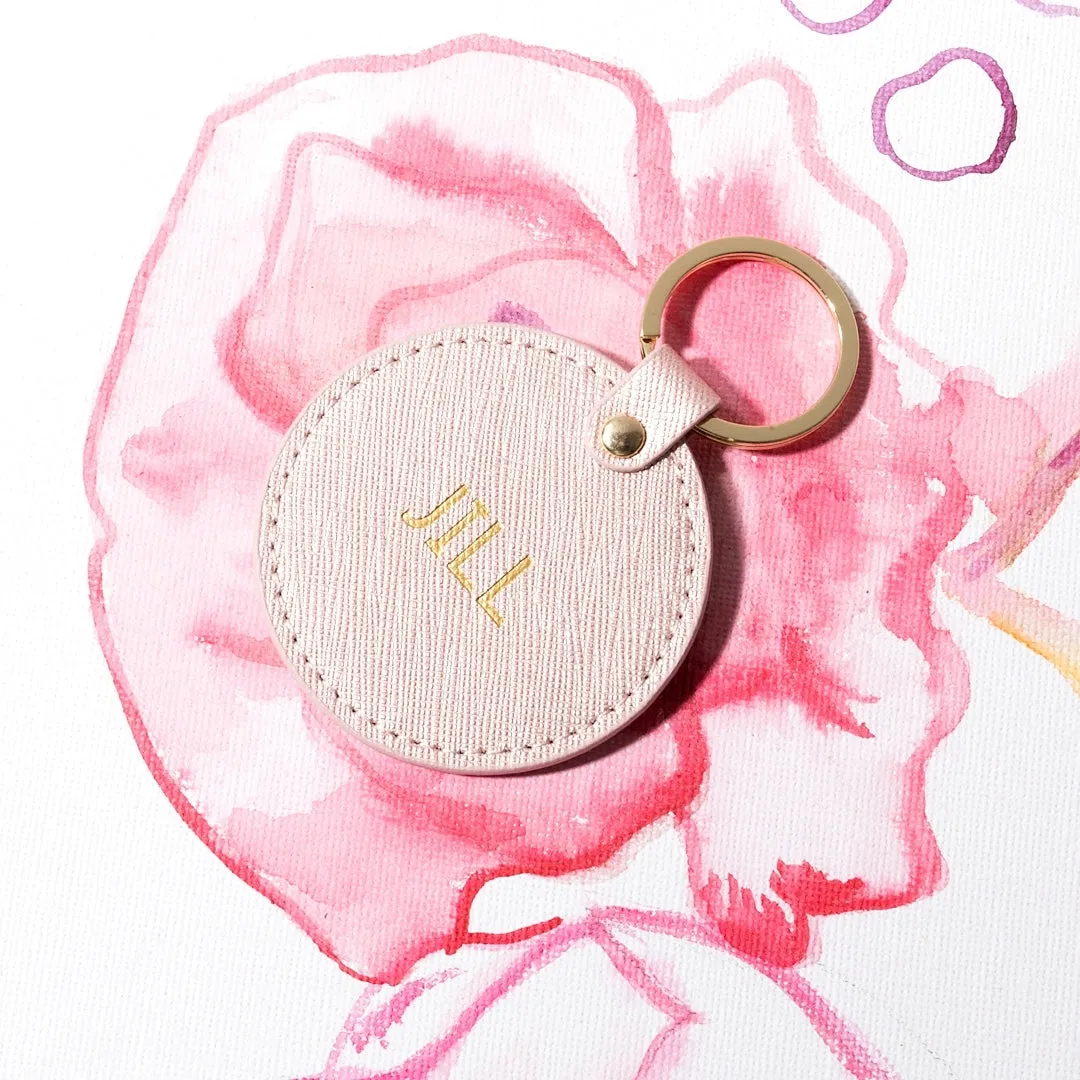 Miss Emily Circle Keyring Rose Gold