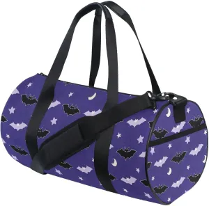 MNSRUU Sports Duffel Bags, Bats Thank The Moon Athletic Gym Bag Overnight Workout Travel Tote Luggage for Men Women Yoga