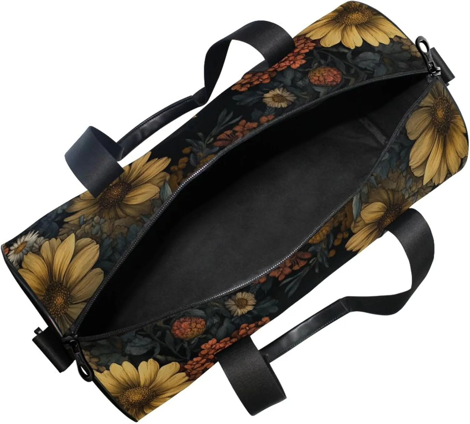MNSRUU Sports Duffel Bags, Bee Surrounded by Flowers Athletic Gym Bag Overnight Workout Travel Tote Luggage for Men Women Yoga