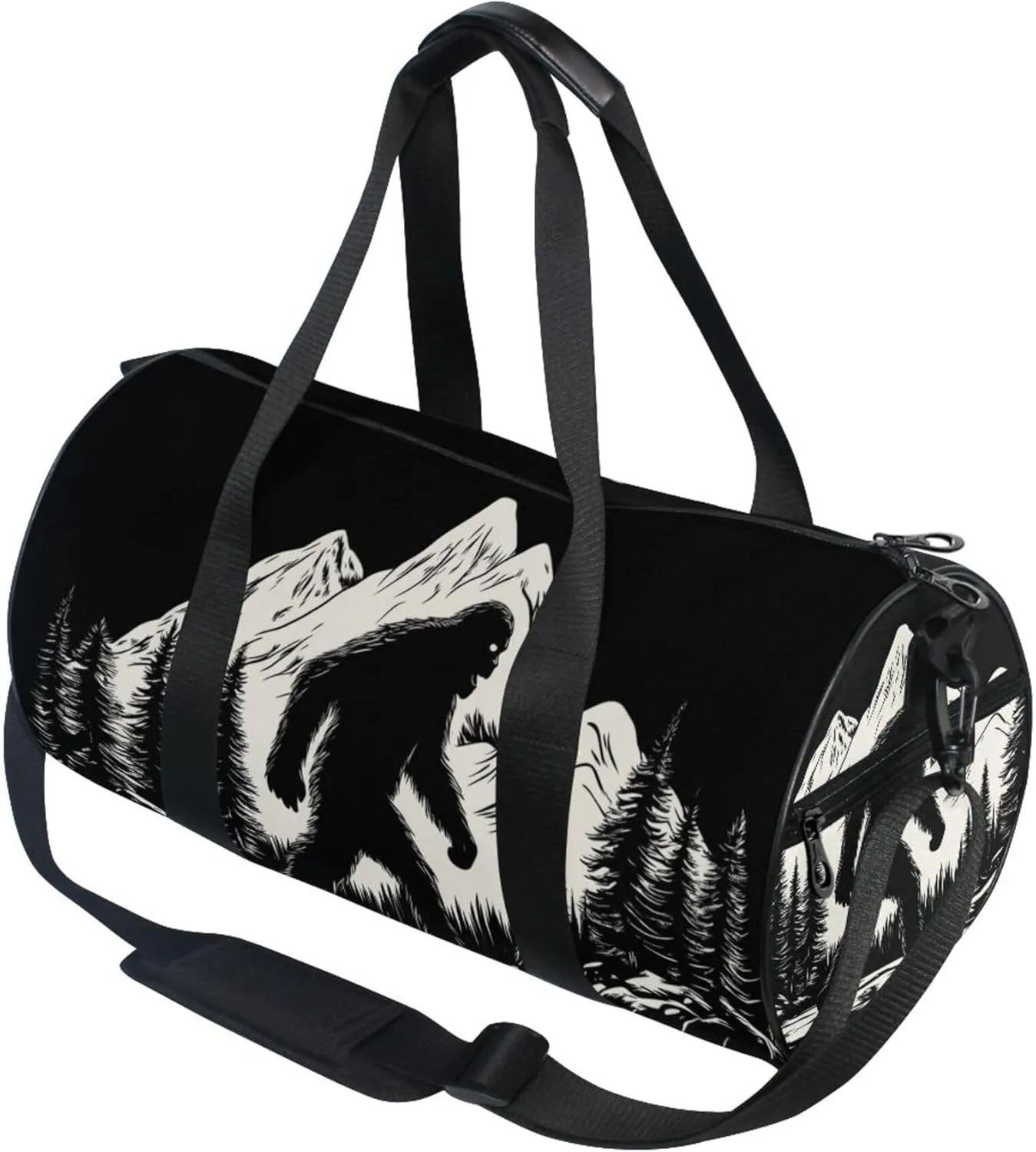 MNSRUU Sports Duffel Bags, Silhouette Of Gorillas Athletic Gym Bag Overnight Workout Travel Tote Luggage for Men Women Yoga