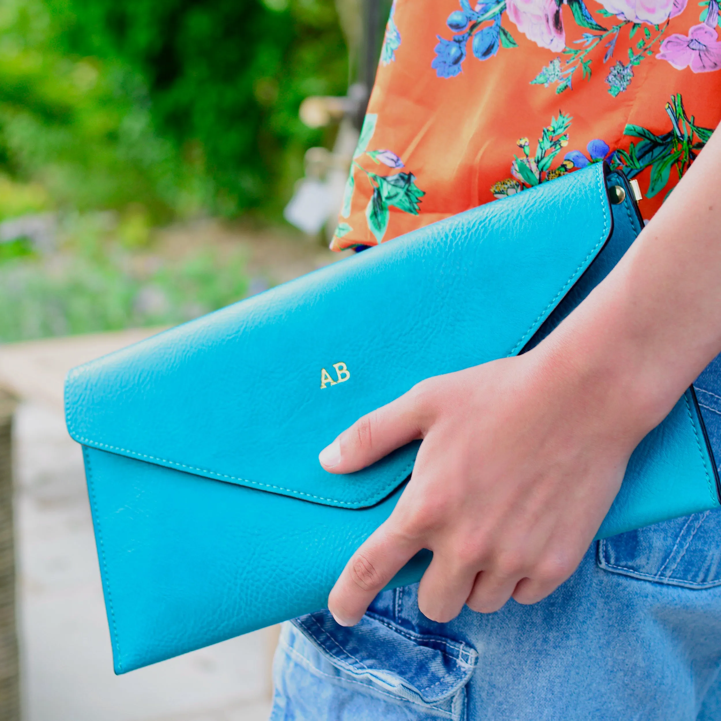 Monogram Bea Brights Envelope Clutch Bag
