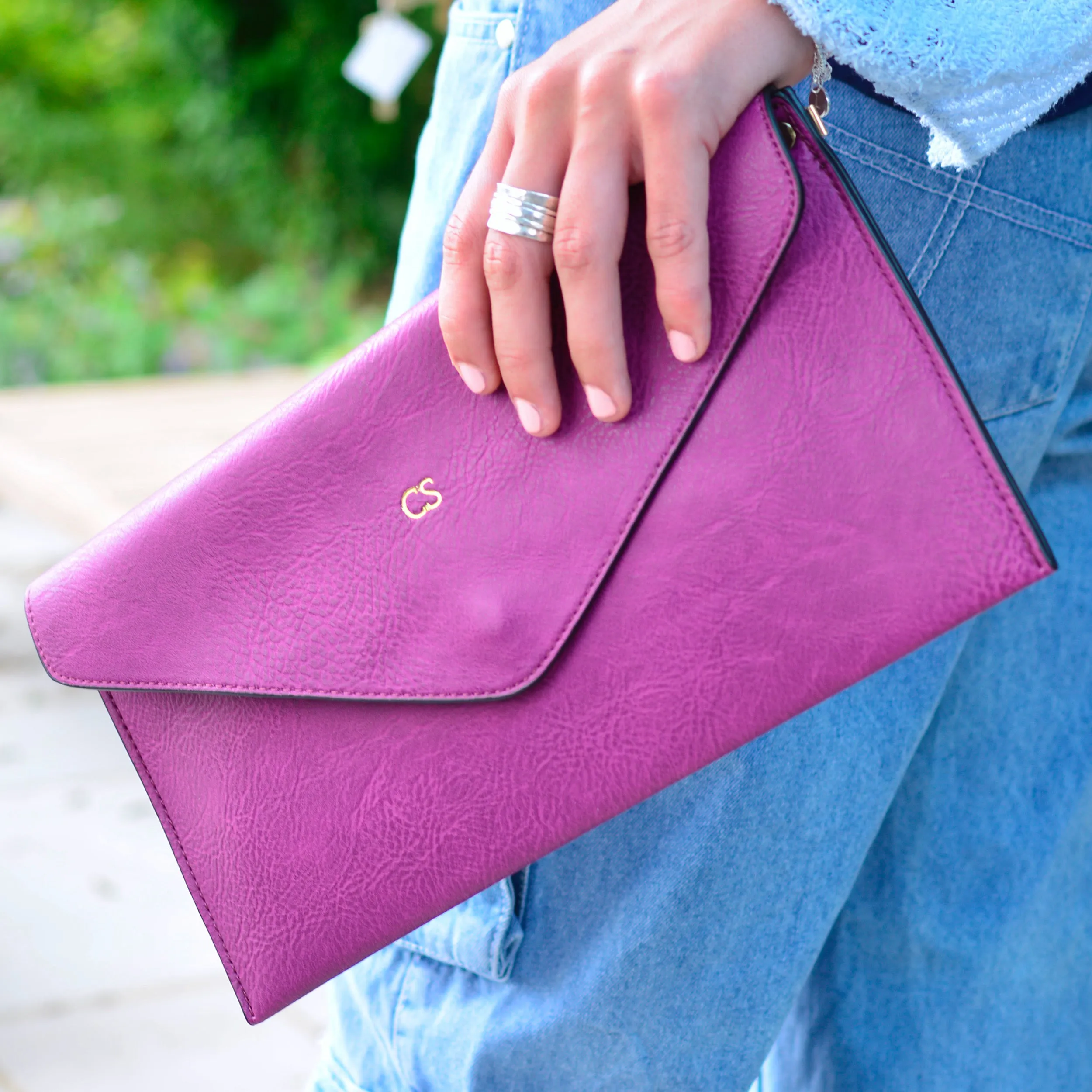 Monogram Bea Brights Envelope Clutch Bag