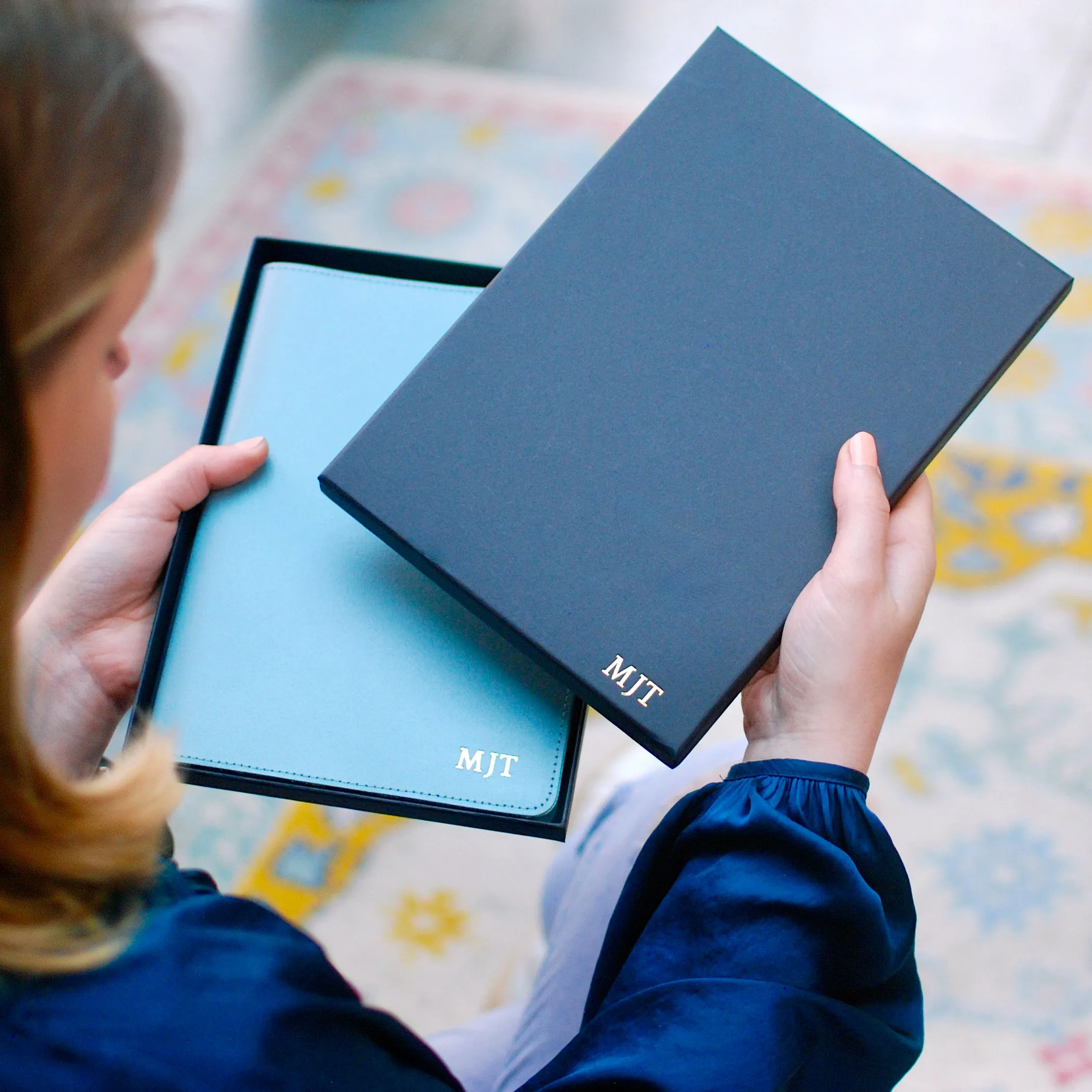 Monogram Leather A5 Notebook in Presentation Box