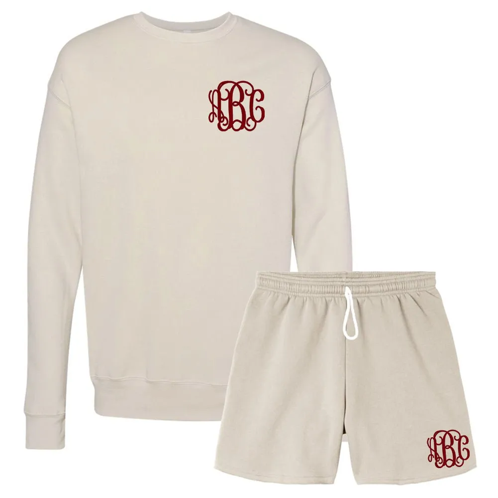 Monogrammed Bella   Canvas Shorts Set
