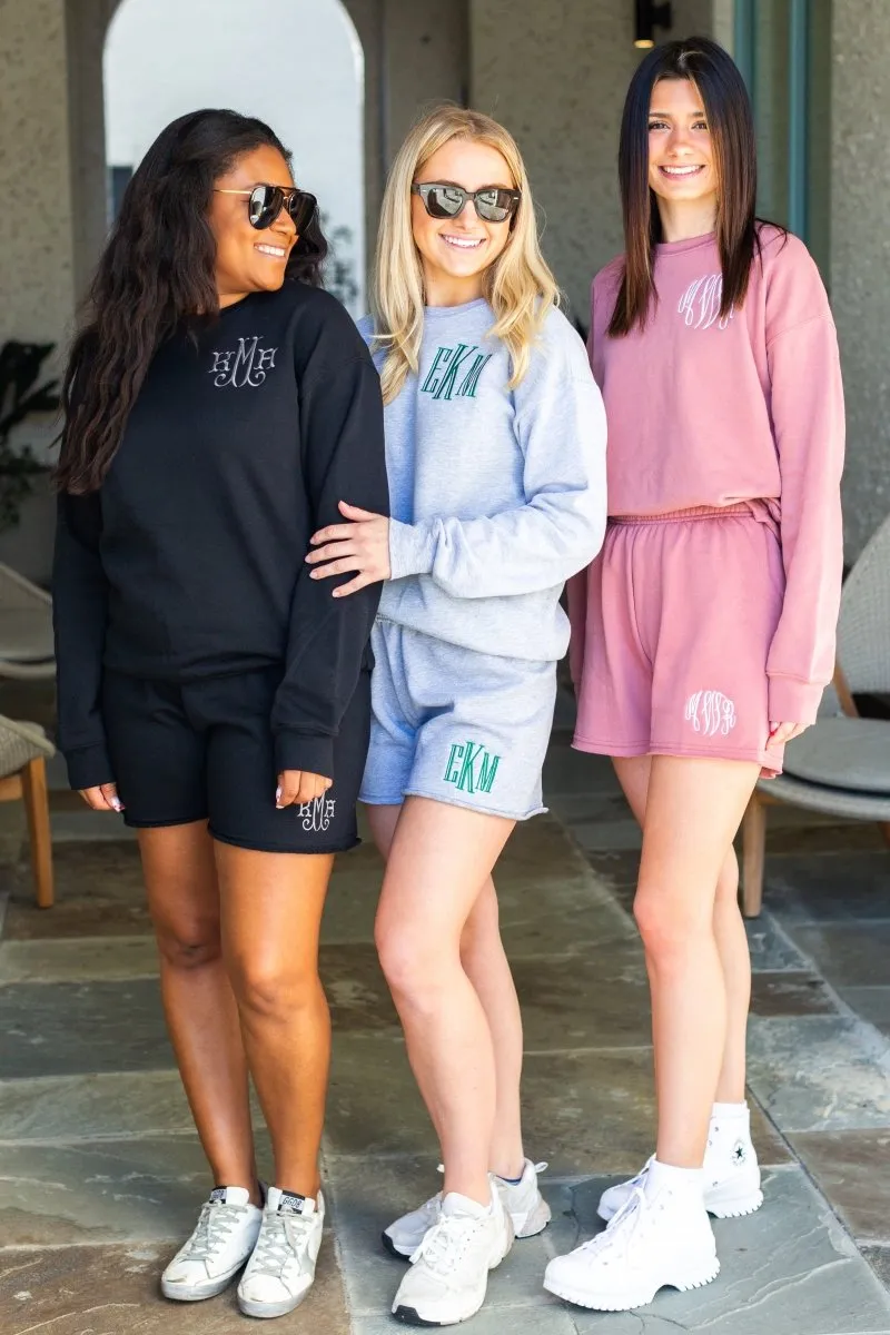 Monogrammed Bella   Canvas Shorts Set