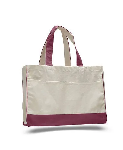 Monogrammed Canvas Pocket Tote