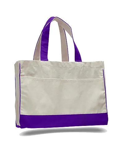 Monogrammed Canvas Pocket Tote
