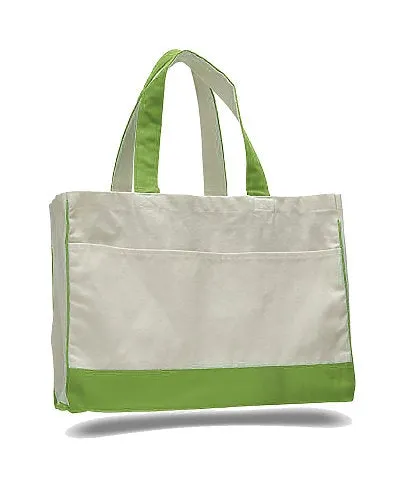Monogrammed Canvas Pocket Tote