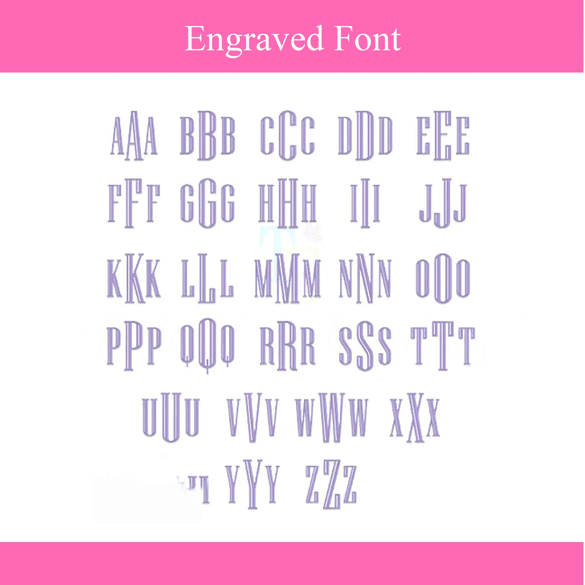 Monogrammed Engraved Font Tote Bag