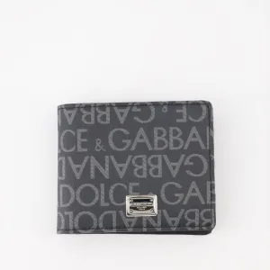 Monogrammed Jacquard Coated Wallet
