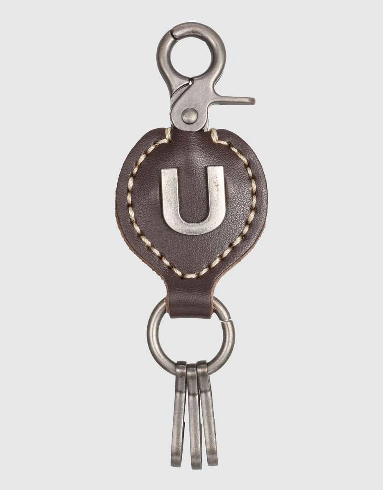 Monogrammed Ringlet Alphabet Keychain