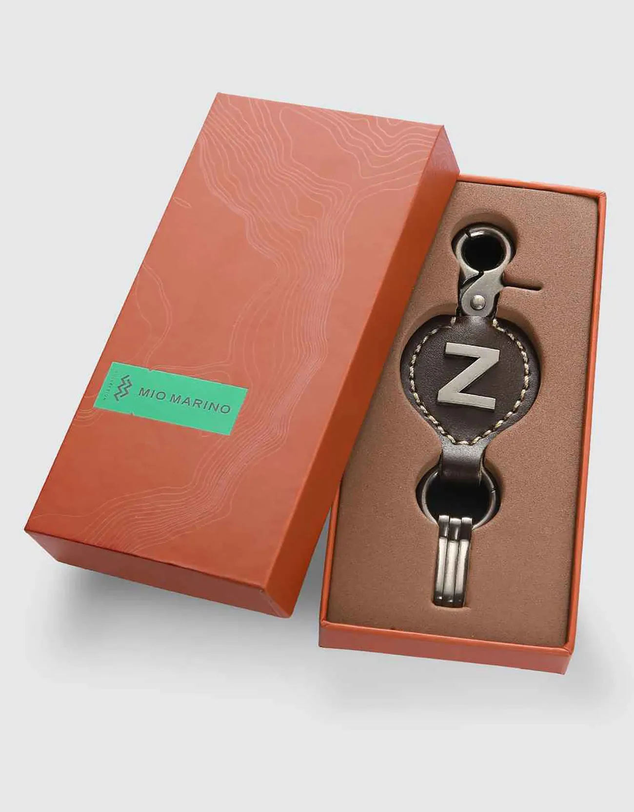 Monogrammed Ringlet Alphabet Keychain